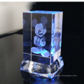 3D лазерная мышь кристалл мультфильм с MultiColor кристалла привели свет базы